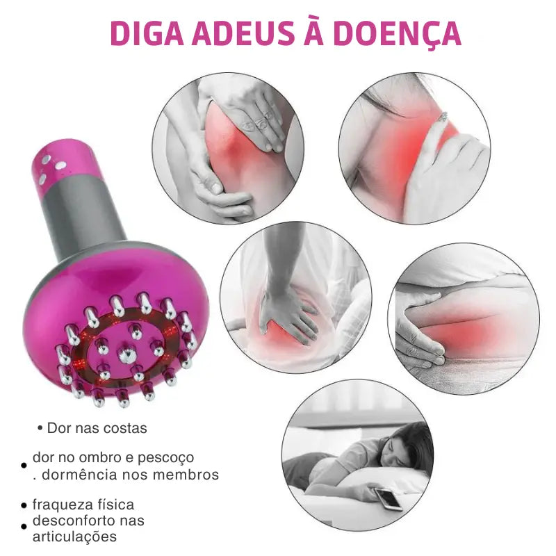 Escova de Massagem Corporal com Microcorrente