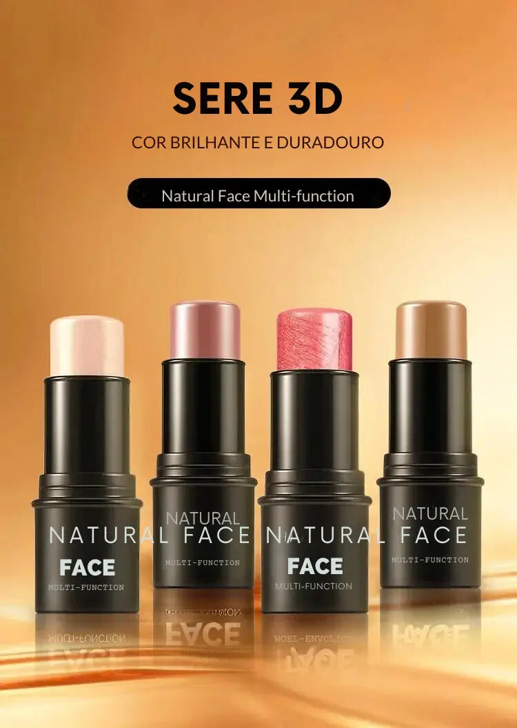 Bastão Iluminador e Blush 3D