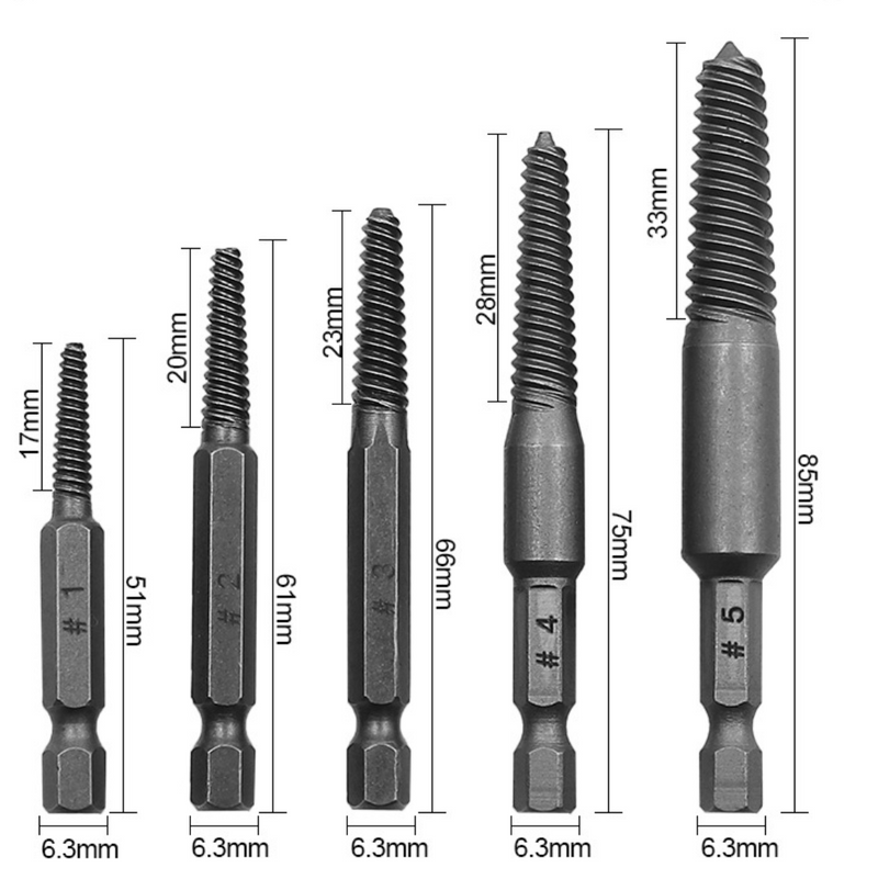 Brocas Extratoras Para Parafuso Conjunto Completo